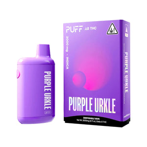Purple Urkle  Flavor Delta8 THC 3000mg Disposable Device Purple Box PUFF DELTA
